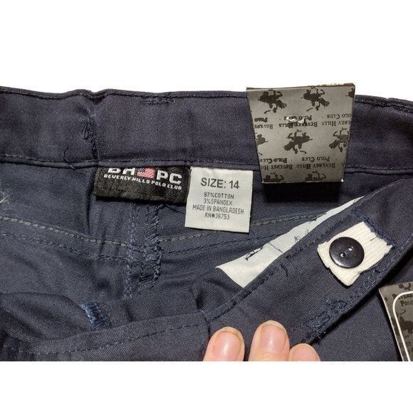Beverly Hills Polo Club Girls' School Uniform Pants - Relaxed Fit Size 14‎ Navy - Picture 3 of 5